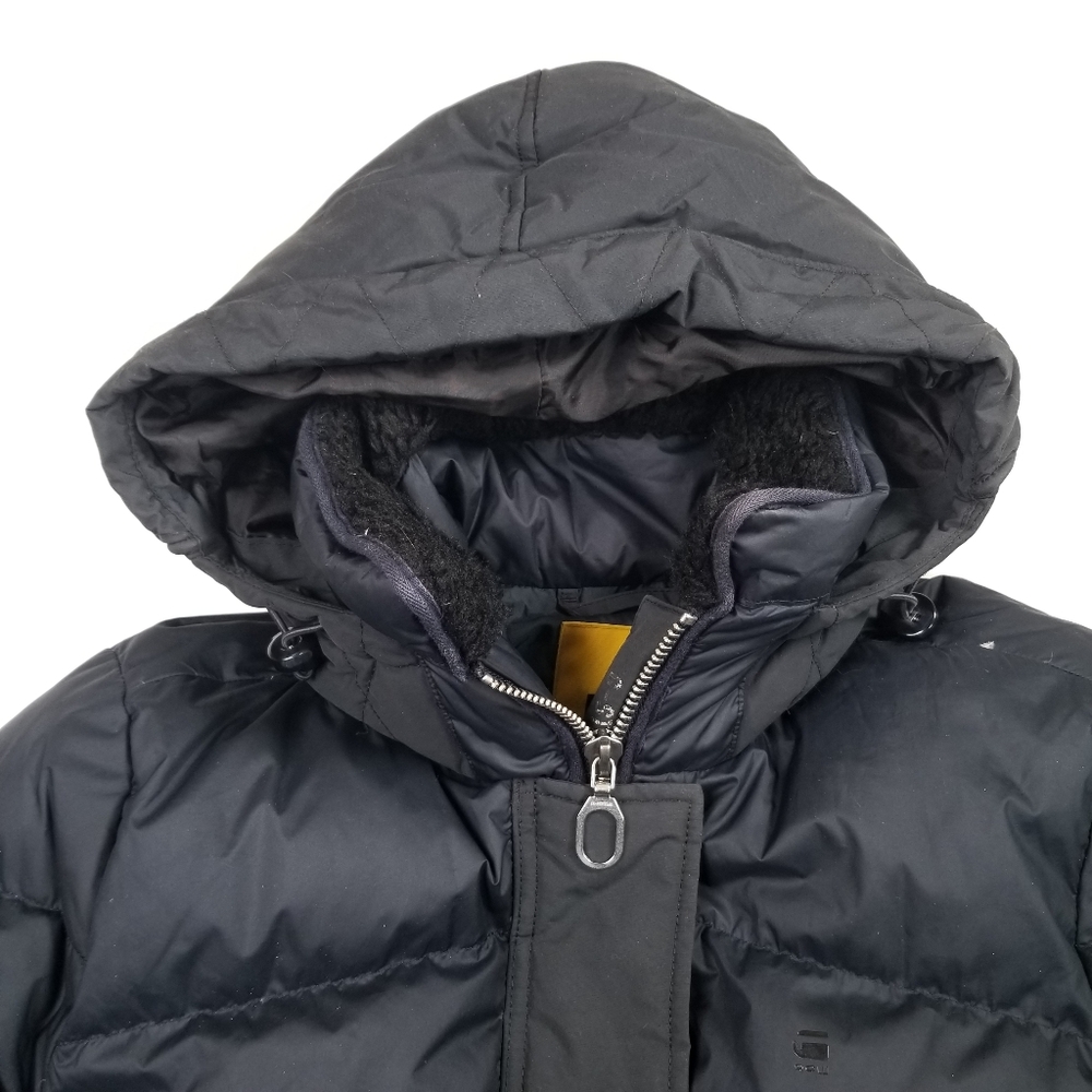 G-Star Raw Whistler HDD Women's Long Down Coat Navy Blue Size S - Picture 11 of 16